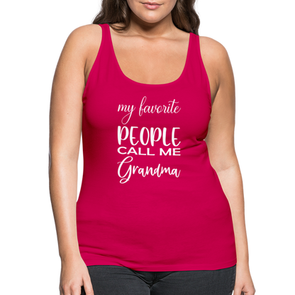 Frauen Premium Tank Top - Grandma - dunkles Pink