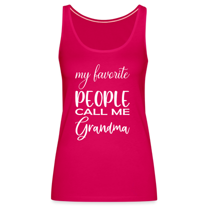 Frauen Premium Tank Top - Grandma - dunkles Pink