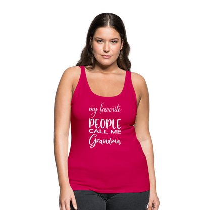 Frauen Premium Tank Top - Grandma - dunkles Pink