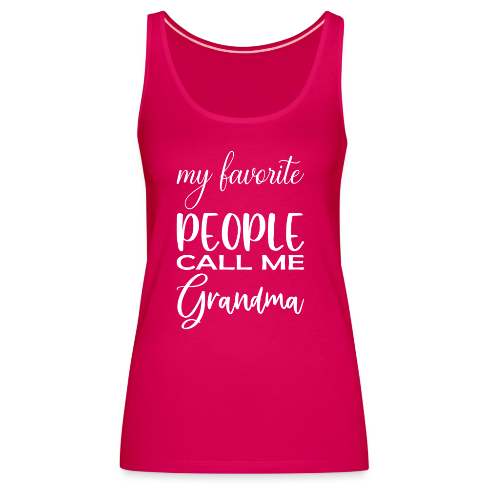 Frauen Premium Tank Top - Grandma - dunkles Pink