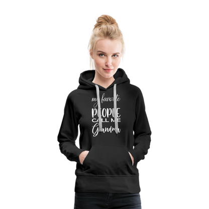 Frauen Premium Hoodie - Grandma - Schwarz