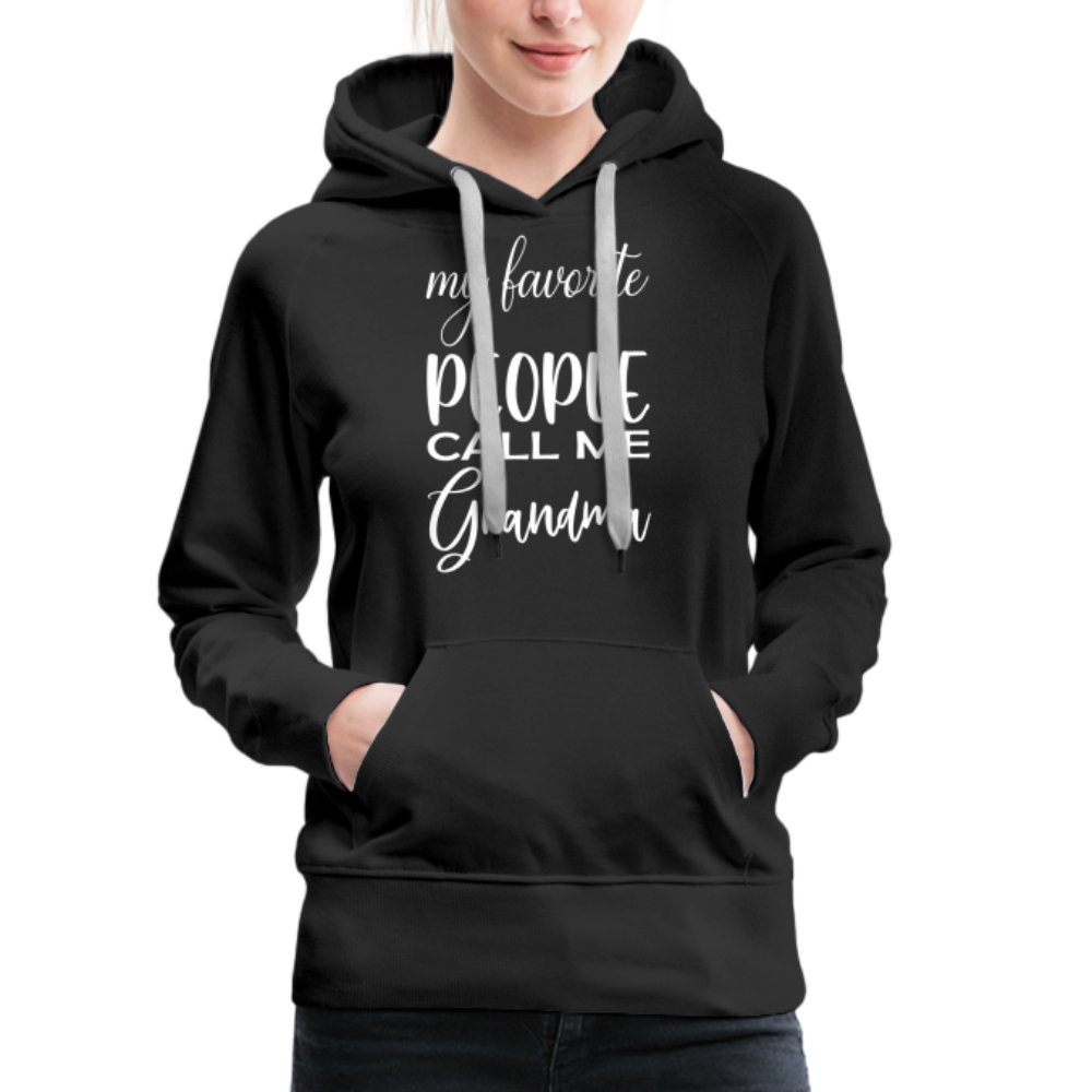 Frauen Premium Hoodie - Grandma - Schwarz