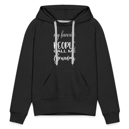 Frauen Premium Hoodie - Grandma - Schwarz