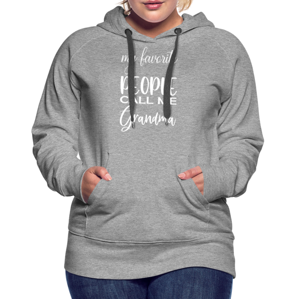 Frauen Premium Hoodie - Grandma - Grau meliert