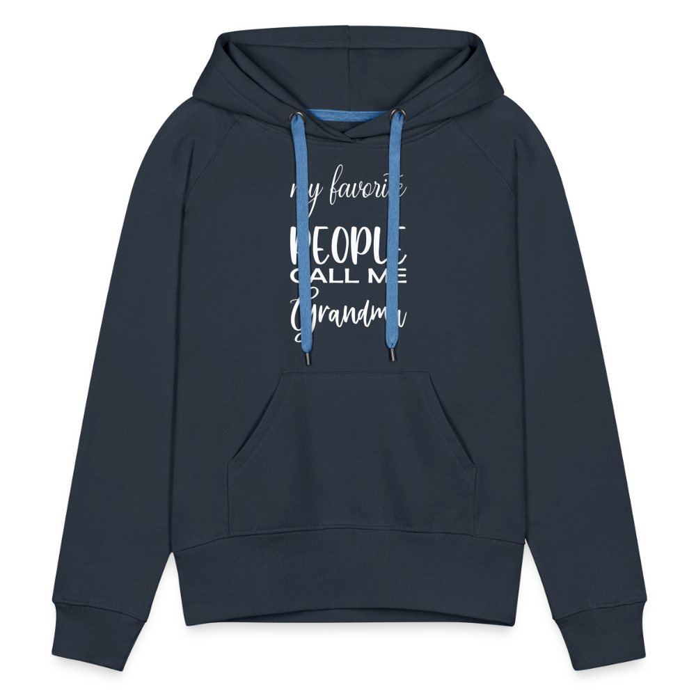 Frauen Premium Hoodie - Grandma - Navy