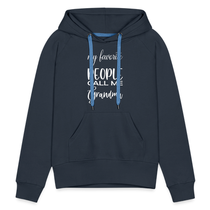 Frauen Premium Hoodie - Grandma - Navy