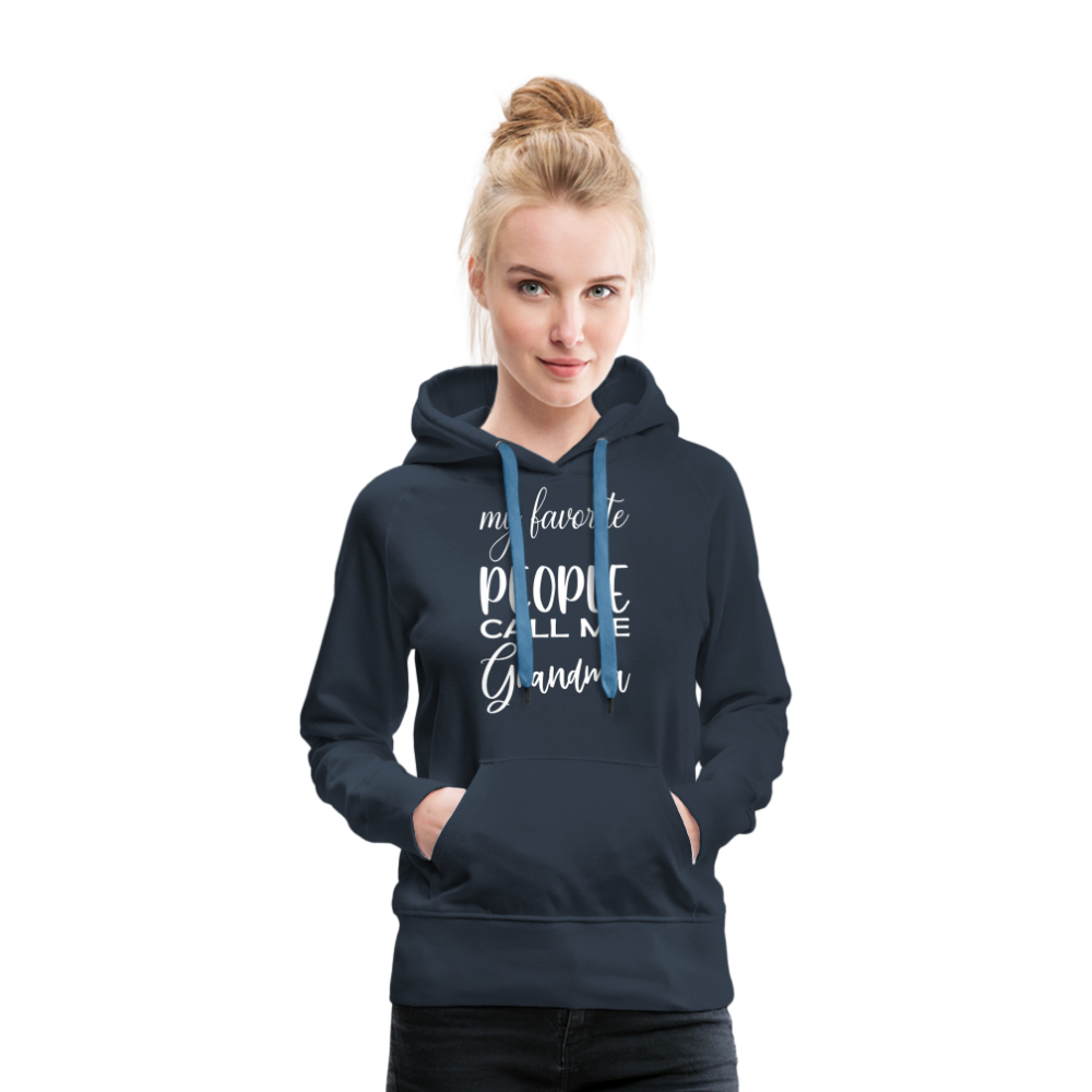 Frauen Premium Hoodie - Grandma - Navy