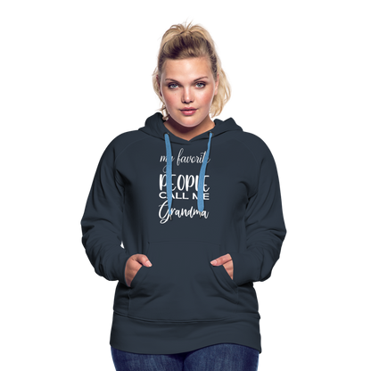 Frauen Premium Hoodie - Grandma - Navy