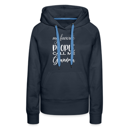 Frauen Premium Hoodie - Grandma - Navy