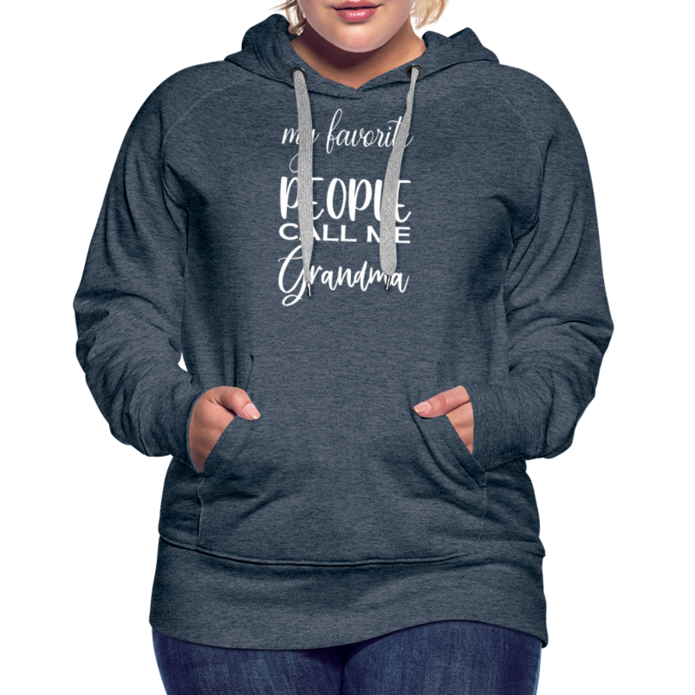 Frauen Premium Hoodie - Grandma - Jeansblau