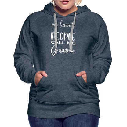 Frauen Premium Hoodie - Grandma - Jeansblau