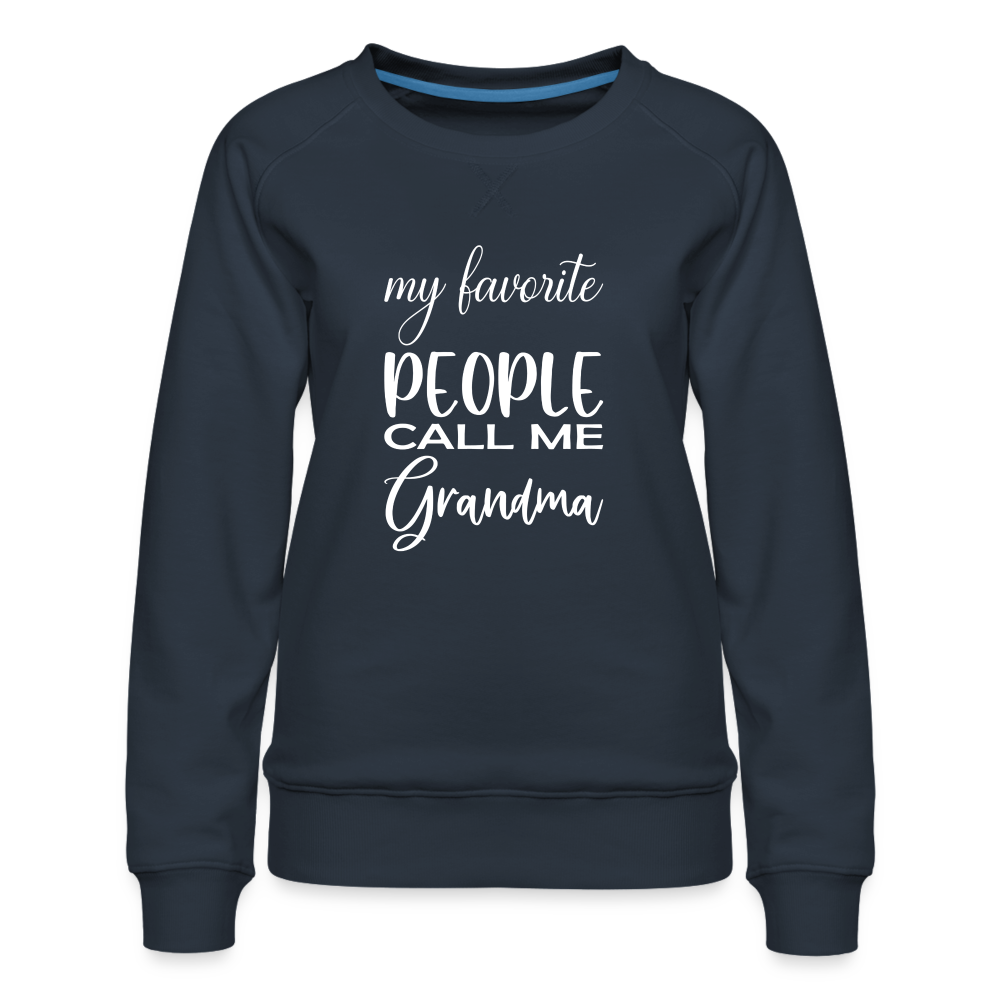 Frauen Premium Pullover - Grandma - Navy