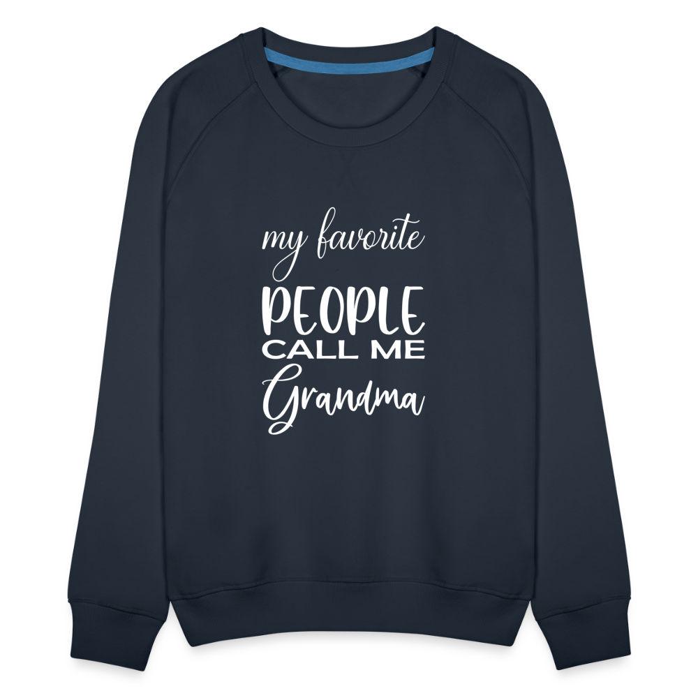 Frauen Premium Pullover - Grandma - Navy