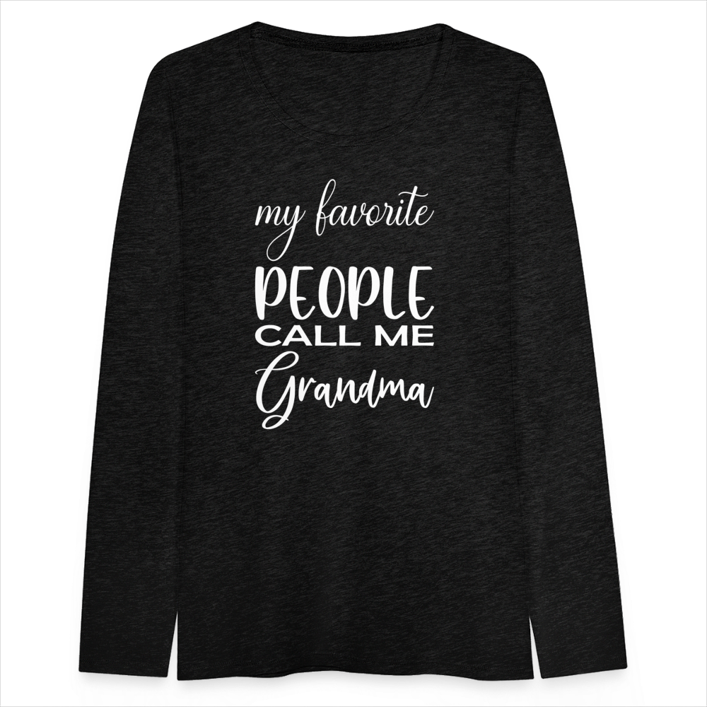 Frauen Premium Langarmshirt - Grandma - Anthrazit