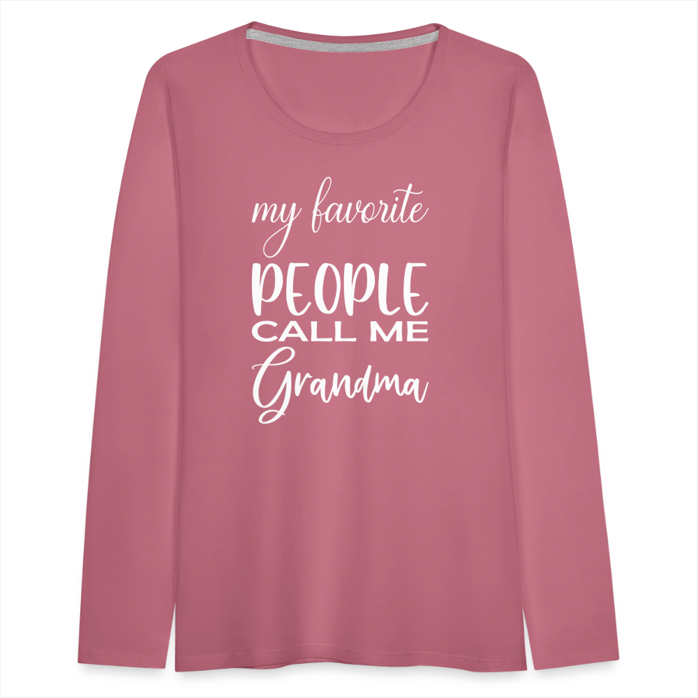 Frauen Premium Langarmshirt - Grandma - Malve