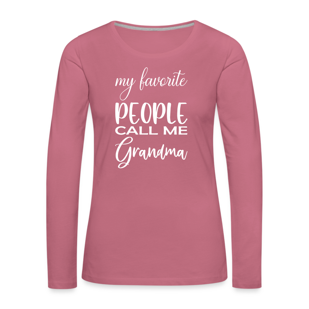 Frauen Premium Langarmshirt - Grandma - Malve