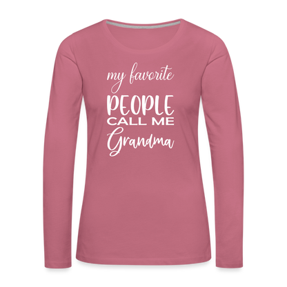 Frauen Premium Langarmshirt - Grandma - Malve