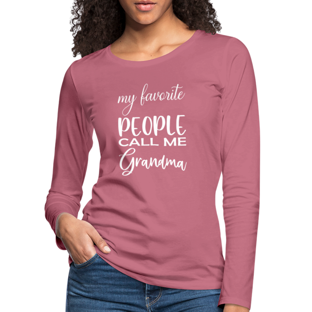 Frauen Premium Langarmshirt - Grandma - Malve