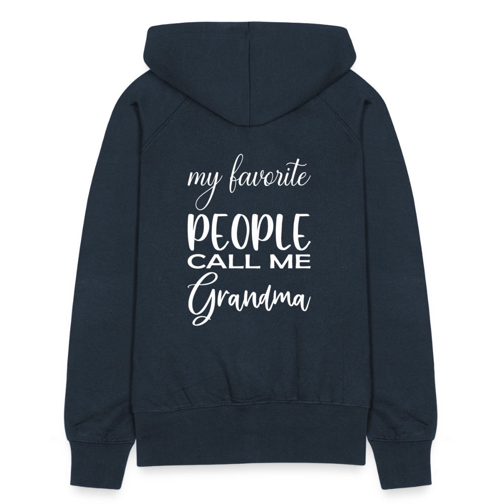 Frauen Premium Kapuzenjacke - Grandma - Navy