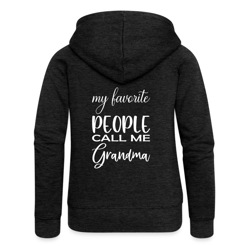 Frauen Premium Kapuzenjacke - Grandma - Anthrazit