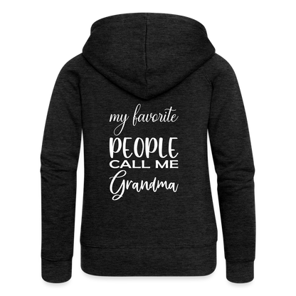 Frauen Premium Kapuzenjacke - Grandma - Anthrazit