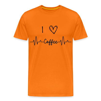 Männer Premium T-Shirt - I Love Coffee - Orange