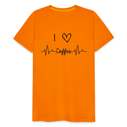 Männer Premium T-Shirt - I Love Coffee - Orange