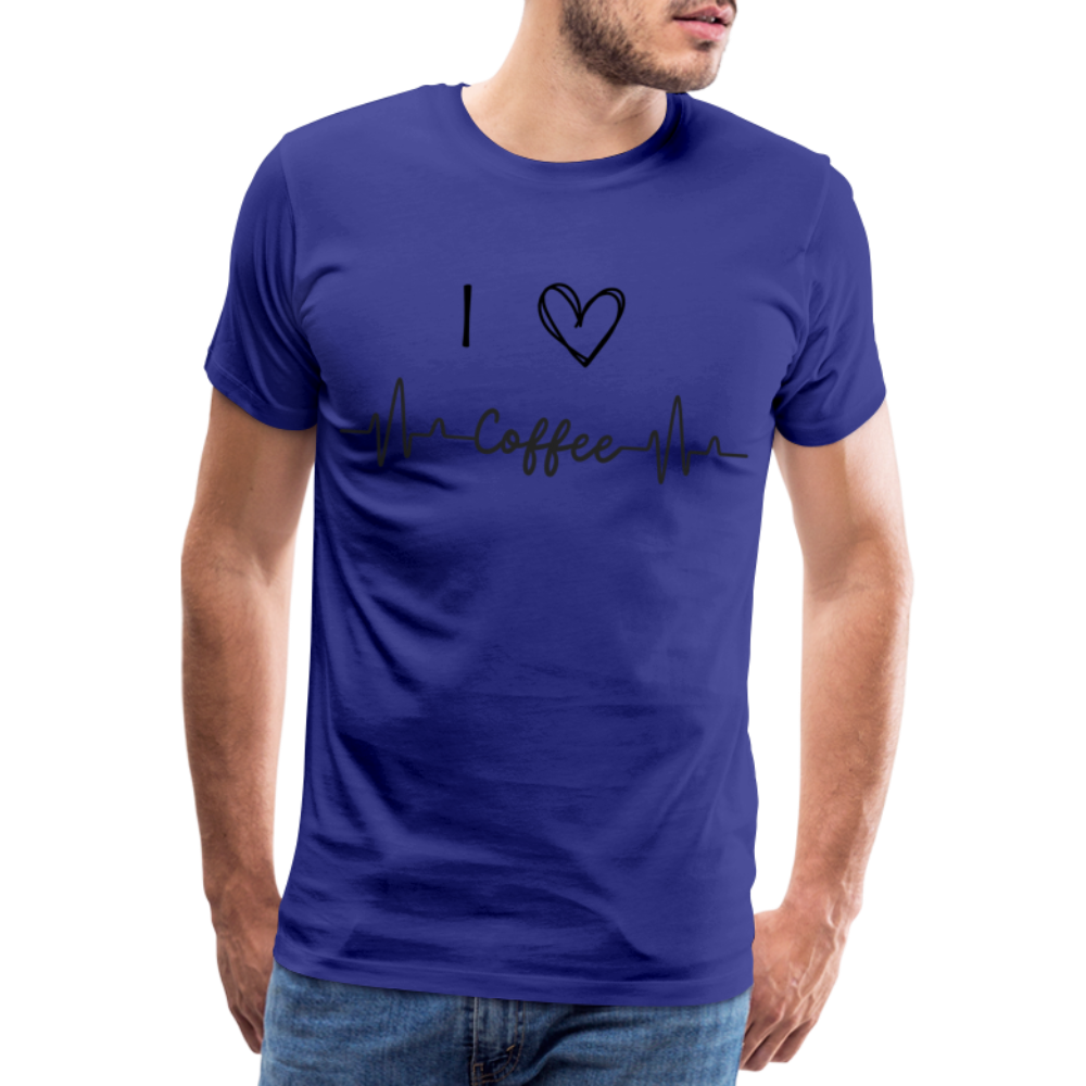 Männer Premium T-Shirt - I Love Coffee - Königsblau