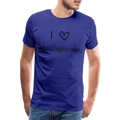 Männer Premium T-Shirt - I Love Coffee - Königsblau