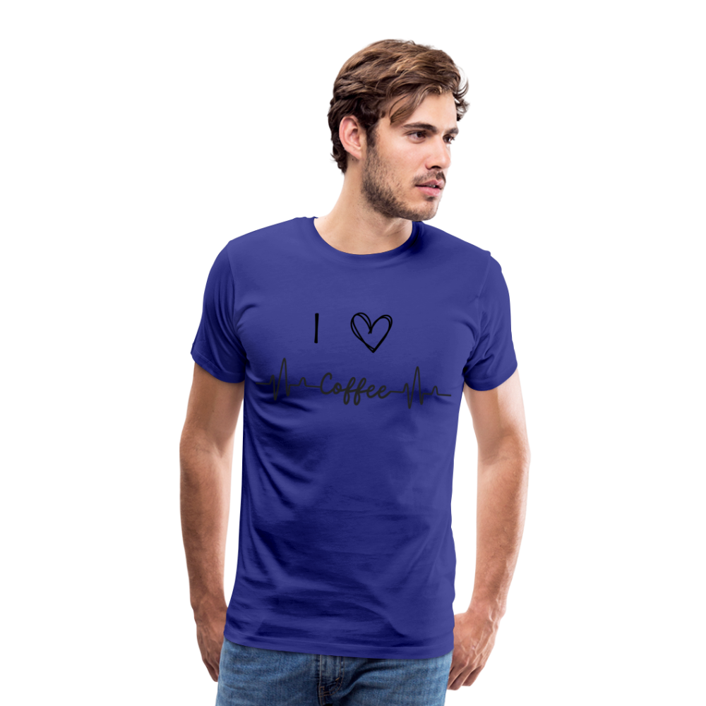 Männer Premium T-Shirt - I Love Coffee - Königsblau