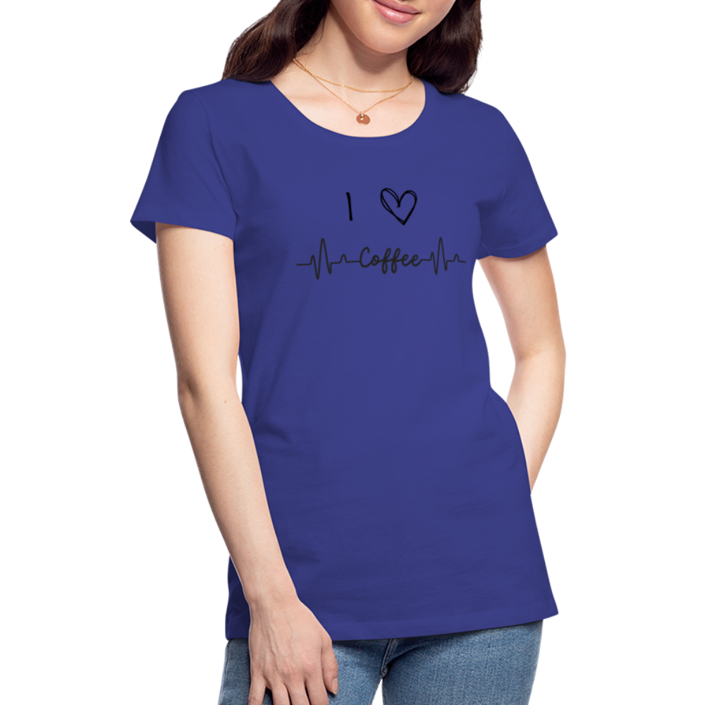 Frauen Premium T-Shirt - I love Coffee - Königsblau