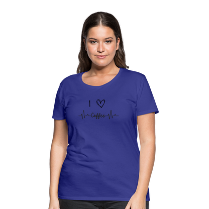 Frauen Premium T-Shirt - I love Coffee - Königsblau