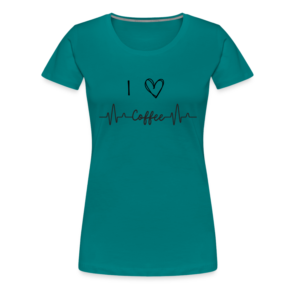 Frauen Premium T-Shirt - I love Coffee - Divablau