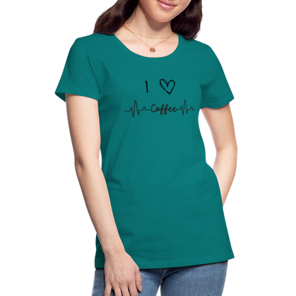 Frauen Premium T-Shirt - I love Coffee - Divablau