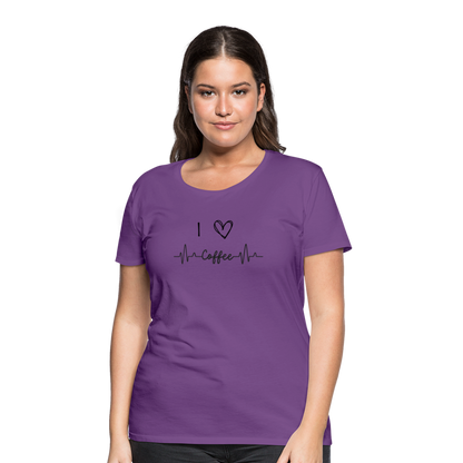 Frauen Premium T-Shirt - I love Coffee - Lila