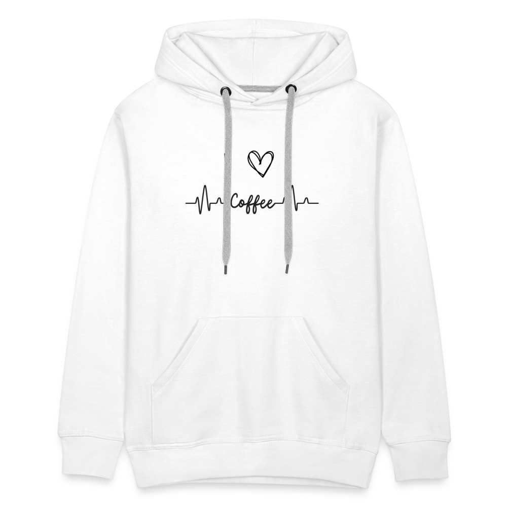 Men’s Premium Hoodie - I Love Coffee - weiß