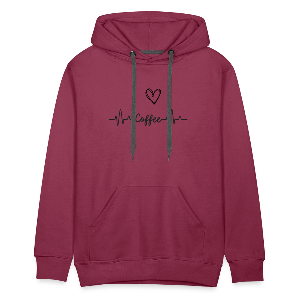 Men’s Premium Hoodie - I Love Coffee - Bordeaux