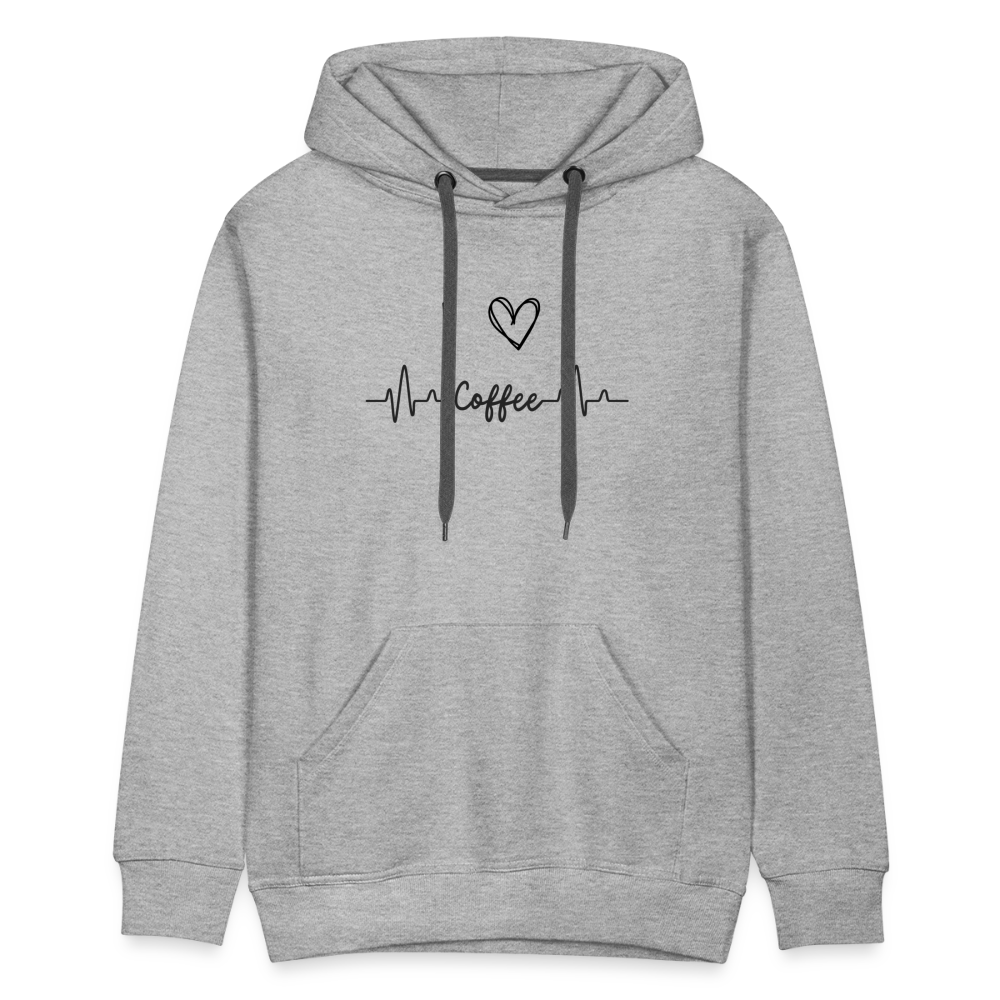 Men’s Premium Hoodie - I Love Coffee - Grau meliert