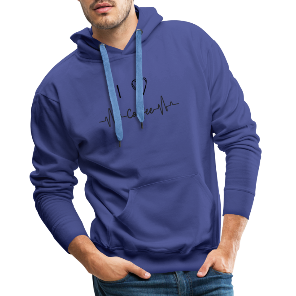 Men’s Premium Hoodie - I Love Coffee - Königsblau