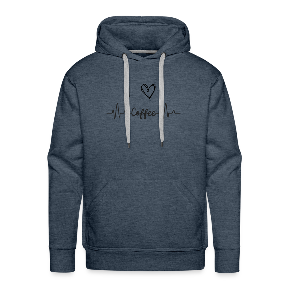 Men’s Premium Hoodie - I Love Coffee - Jeansblau