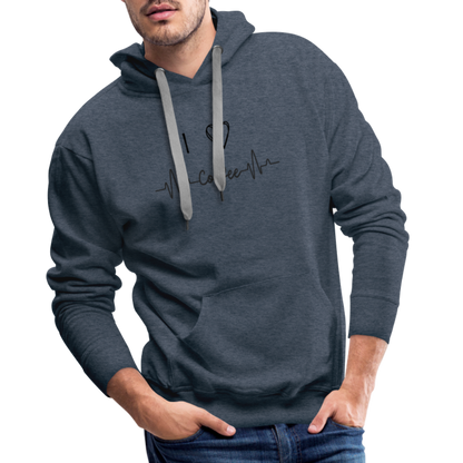 Men’s Premium Hoodie - I Love Coffee - Jeansblau