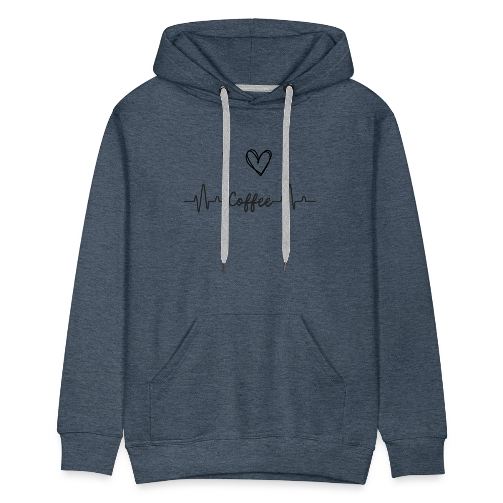 Men’s Premium Hoodie - I Love Coffee - Jeansblau