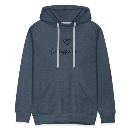 Men’s Premium Hoodie - I Love Coffee - Jeansblau