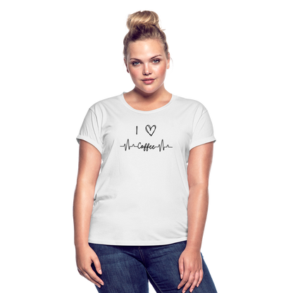 Frauen Oversize T-Shirt - I love Coffee - weiß