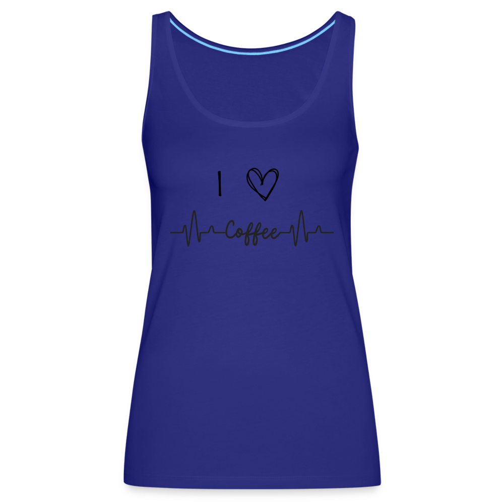 Frauen Premium Tank Top - I love Coffee - Königsblau