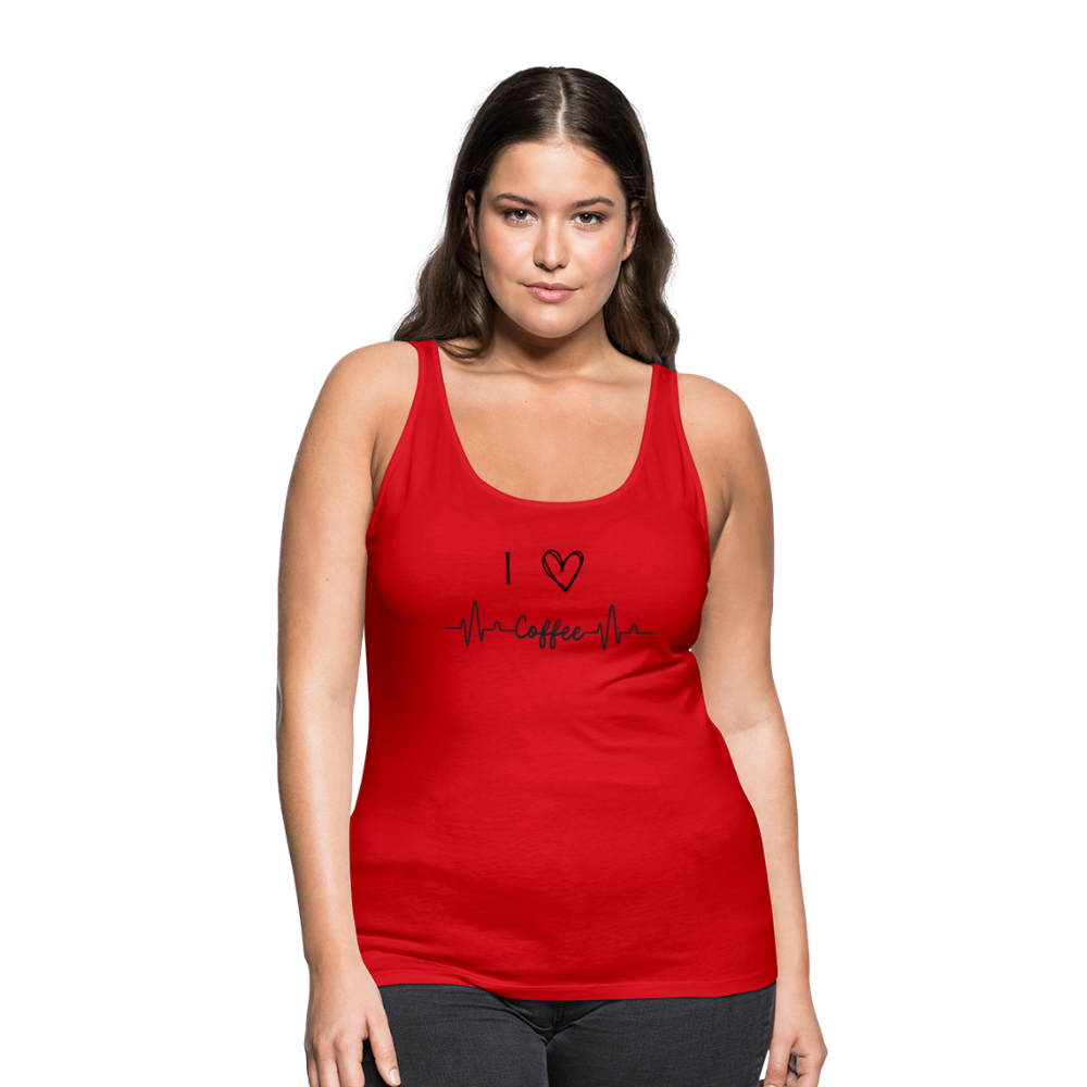 Frauen Premium Tank Top - I love Coffee - Rot