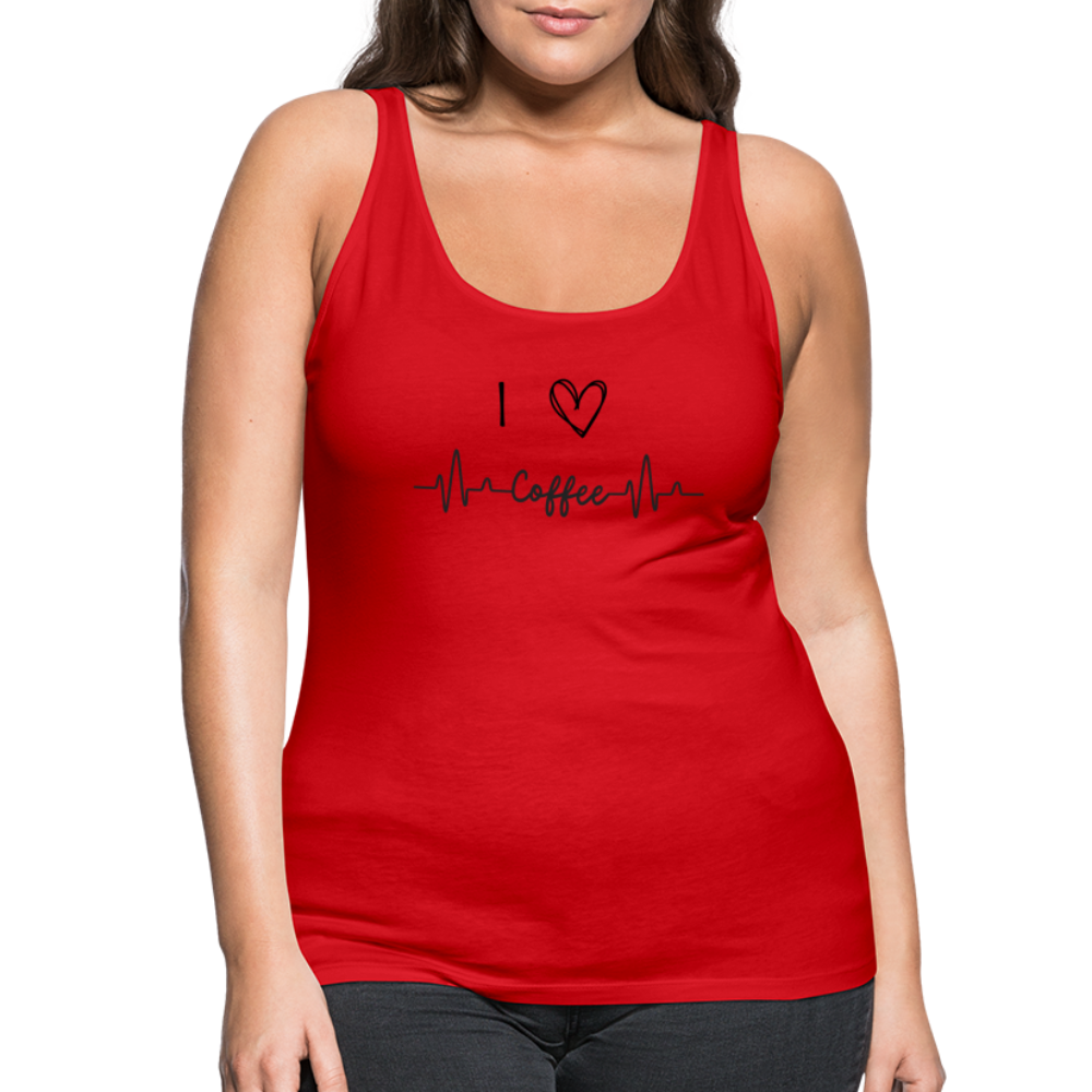 Frauen Premium Tank Top - I love Coffee - Rot