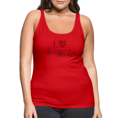 Frauen Premium Tank Top - I love Coffee - Rot