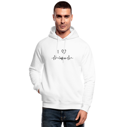 Unisex Bio-Hoodie von Stanley & Stella - I Love Coffee - weiß