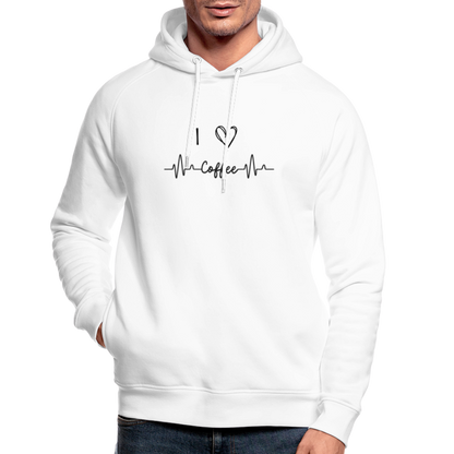 Unisex Bio-Hoodie von Stanley & Stella - I Love Coffee - weiß